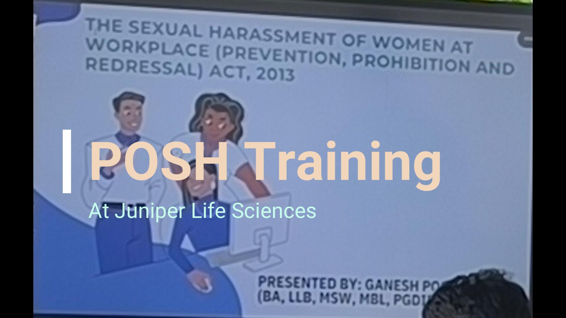 Juniper Life Sciences Strengthens Workplace Respect Through POSH Awareness Training